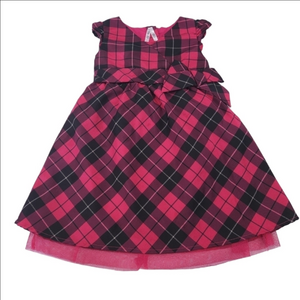 Old Navy Pink & Black Plaid Formal Dress Size 4T